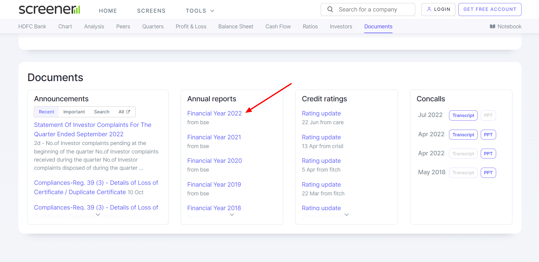 Download Annual Reports from Screener